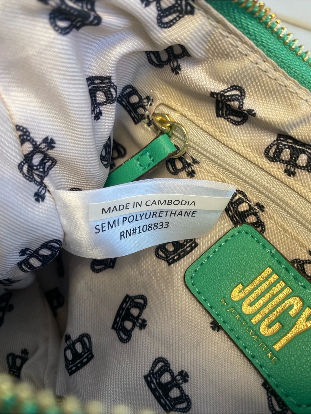 Juicy Couture Chain My Heart Pouchette Shoulder Bag Mint Green